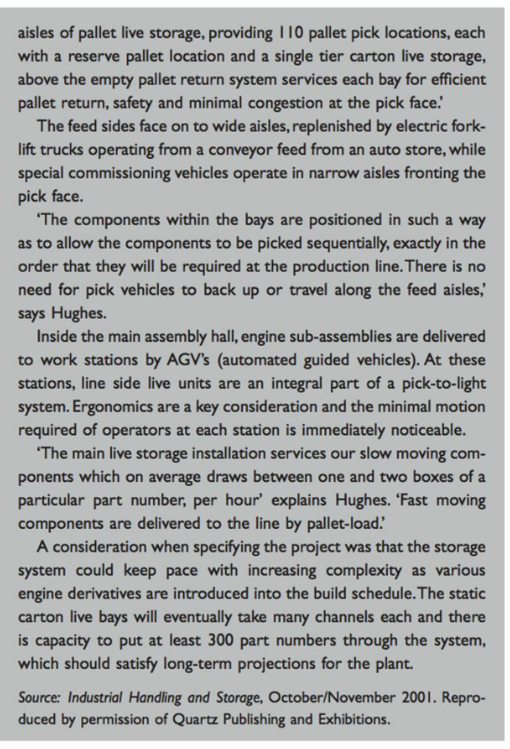Review Case Study 5.1: Live Racking at B.M.W.