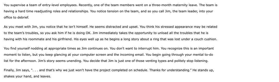 You supervise a team of entry-level employees.