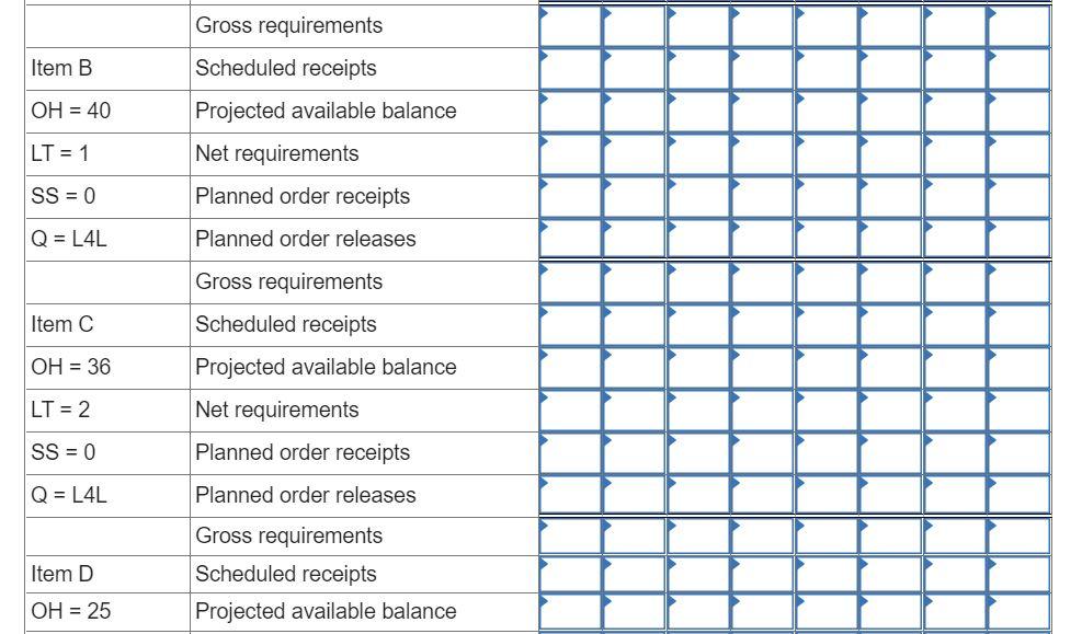 Problem 21-16 (Algo) One unit of A is composed of