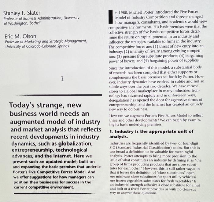 In "A Fresh Look at Industry and Market