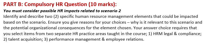 ALL I NEED IS PART B TO BE DONE ONLY SCENARIO 2