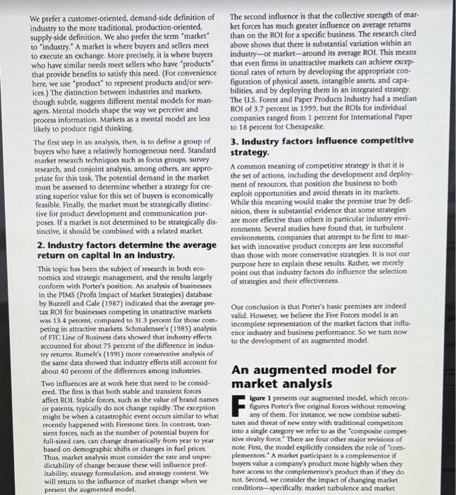 In "A Fresh Look at Industry and Market