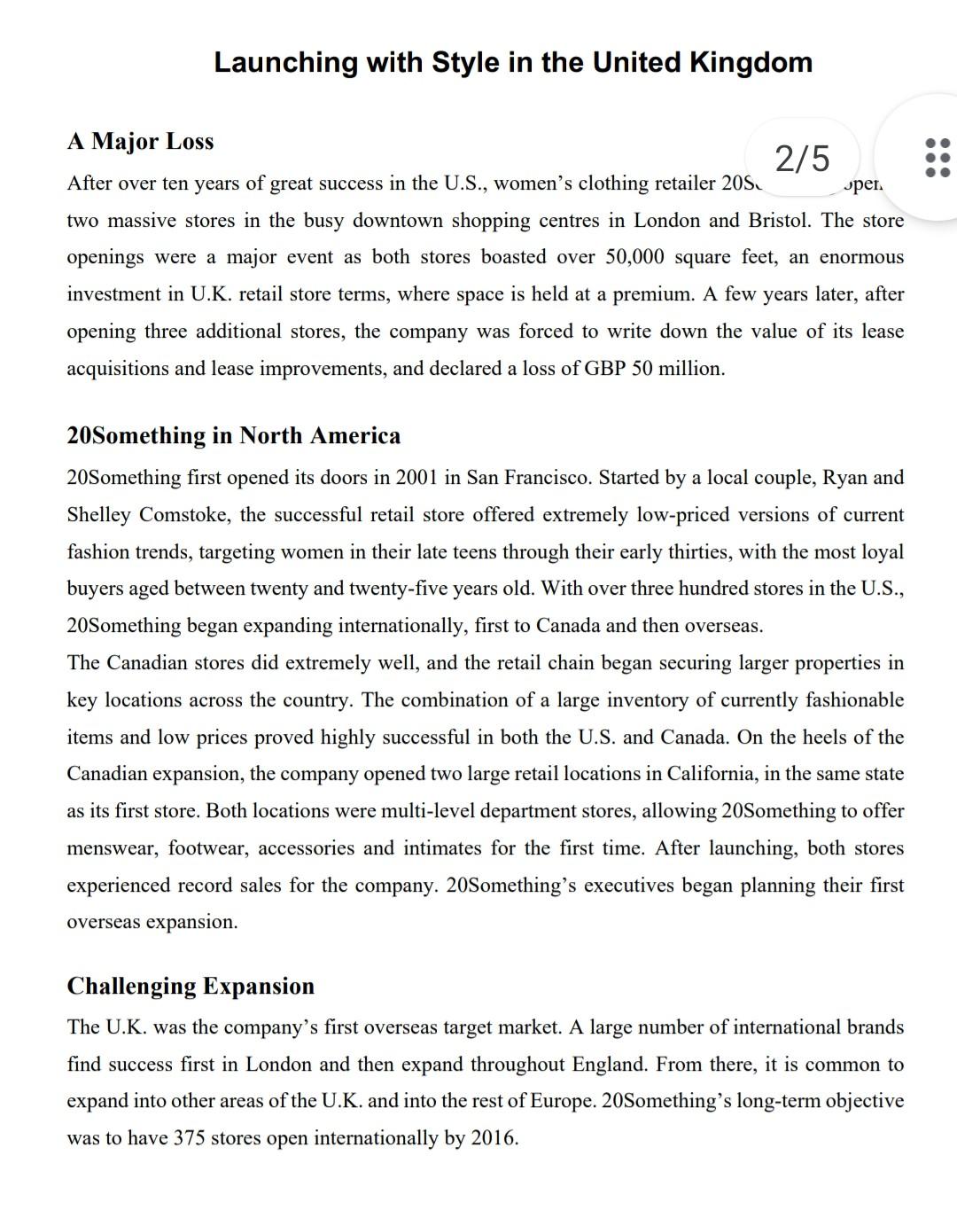 please answer the first question. Launching with