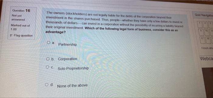 Question 14 Not yet Quae answered Marked out of