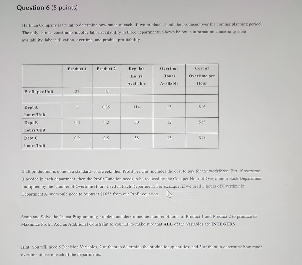 Hartman Company is trying to determine how much