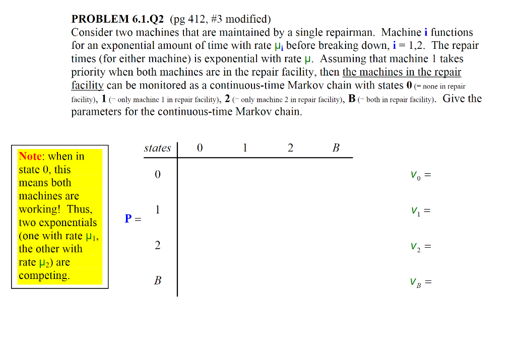 Fill out the matrix based off the information in