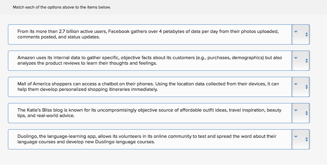 19 The 5 Vs of Big Data 1 Marketing research