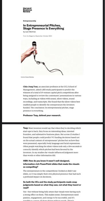 how to write a memo ? Chia-Jung Tsay, an