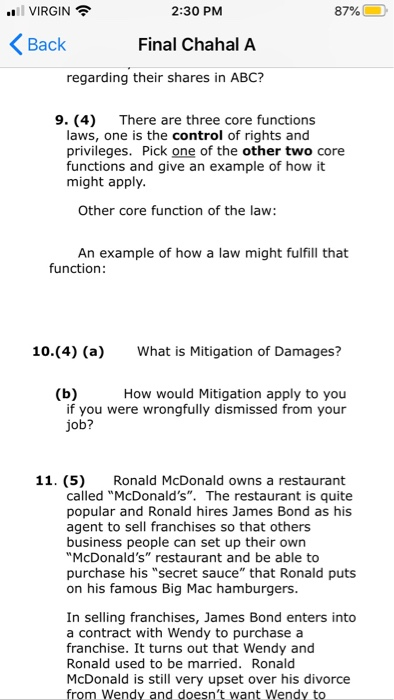 . VIRGIN 2:30 PM 87% < Back Final Chahal A