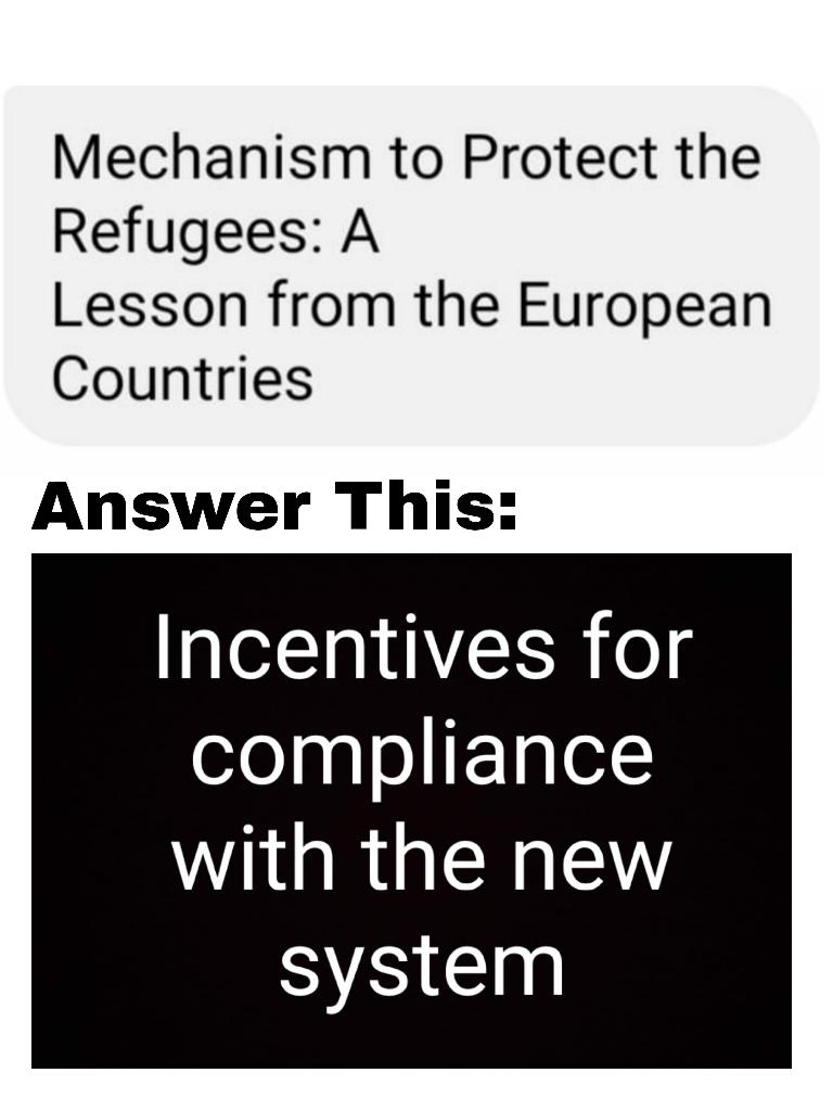 LAW : Refugee Law question Mechanism to Protect