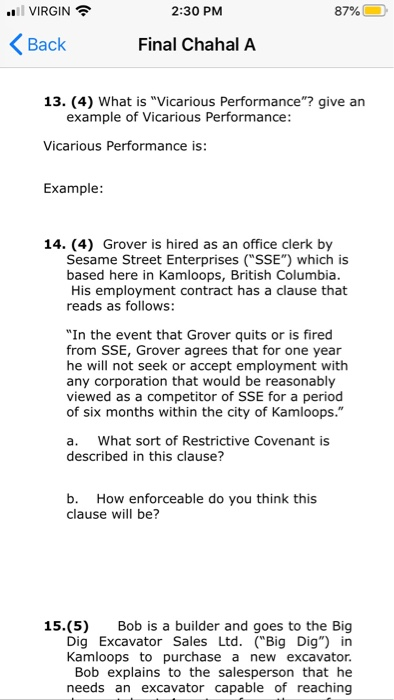 . VIRGIN 2:30 PM 87% < Back Final Chahal A