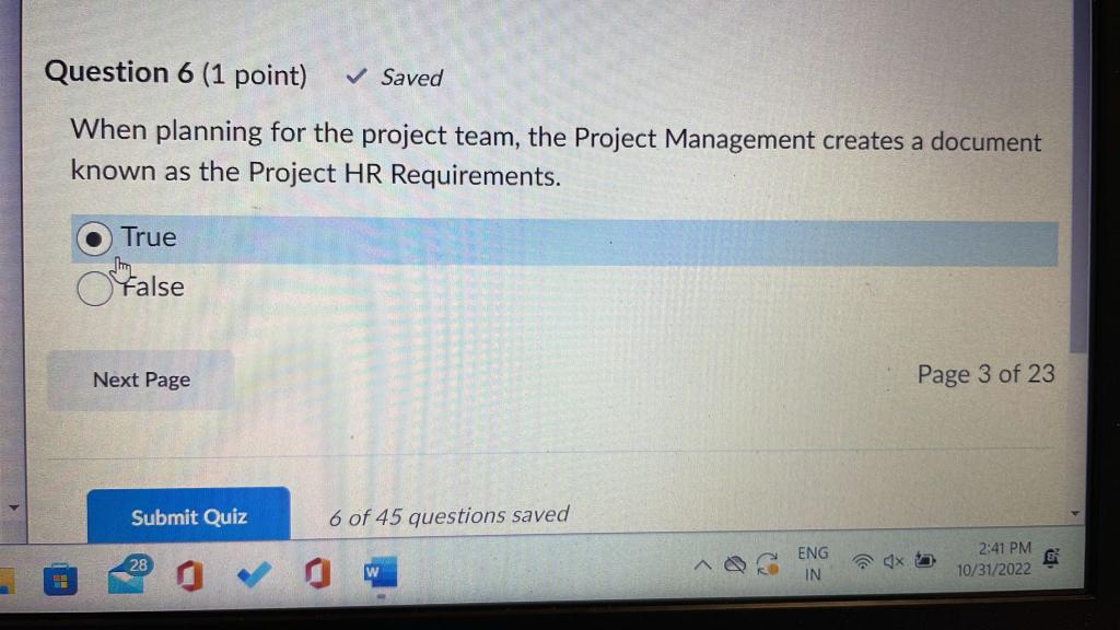 When planning for the project team, the Project