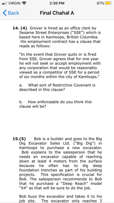 . VIRGIN 2:30 PM 87% < Back Final Chahal A