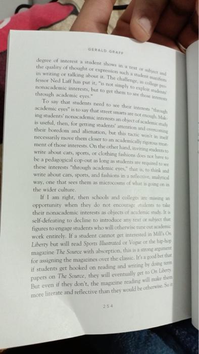 What does Graff mean by street smarts? p248 2.