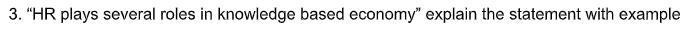 Subject=Human resource Management 3. "HR plays