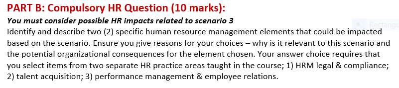 SCENARIO 3 The coronavirus pandemic has forced