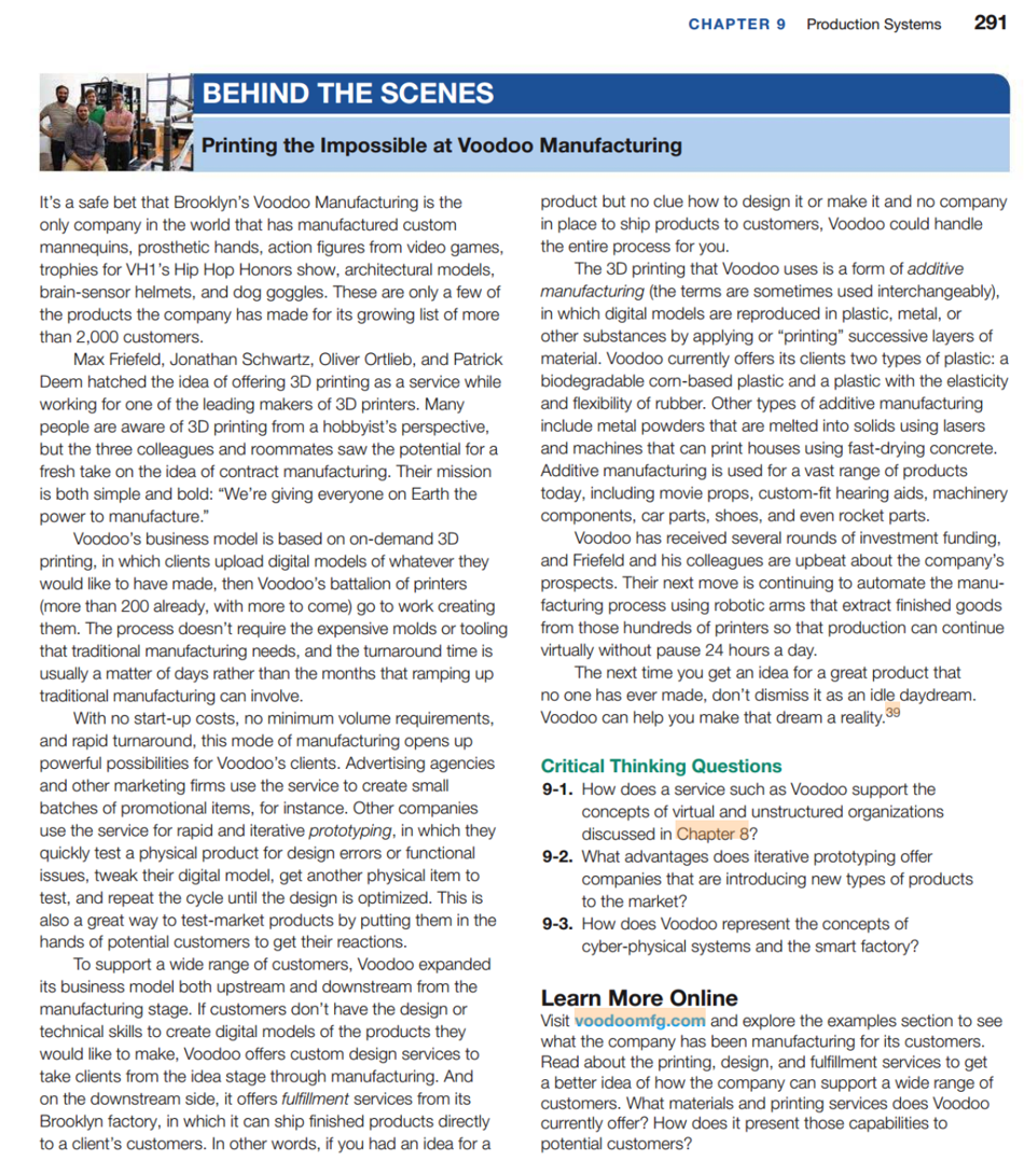 Read page 291 and answer the following questions