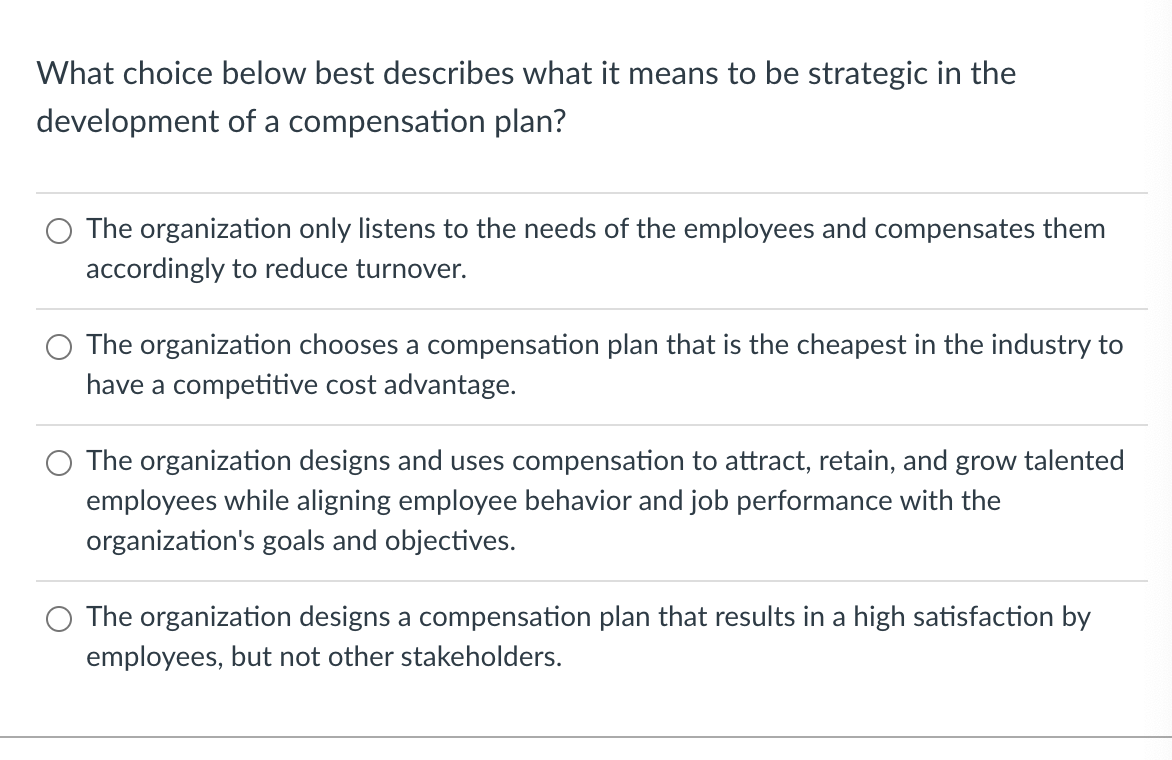 What choice below best describes what it means to
