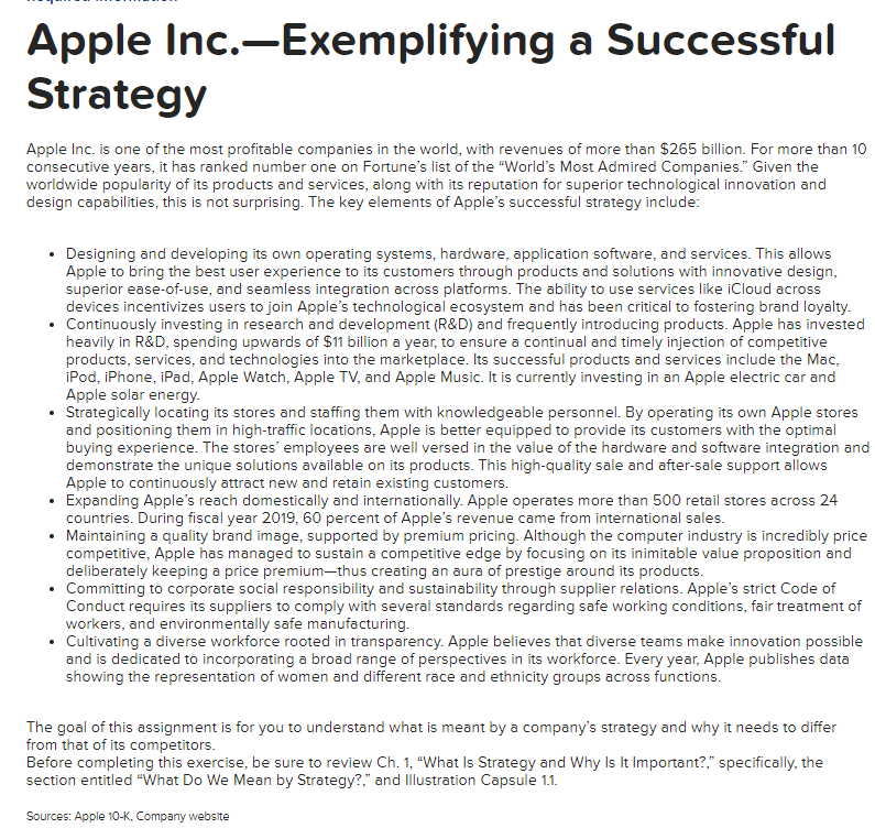 Does Apples strategy seem to set it apart from