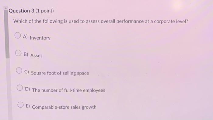 Which of the following is used to assess overall