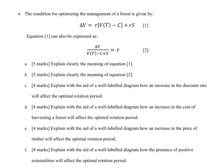 Please answer question 4 4. The condition for