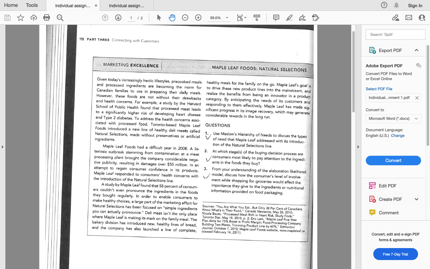 Home Tools Individual assign... X Individual