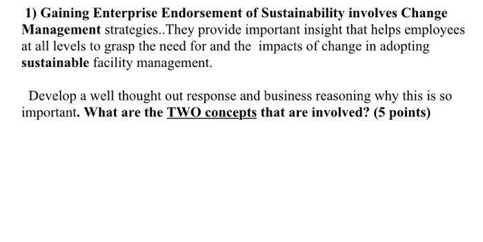 1) Gaining Enterprise Endorsement of