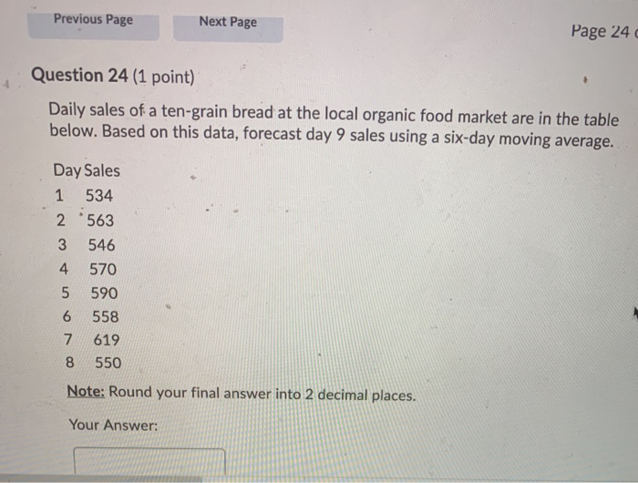 Previous Page Next Page Page 24 Question 24 (1