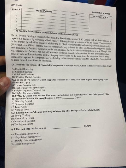 MGT 316M expand his business by acquiring a Steel