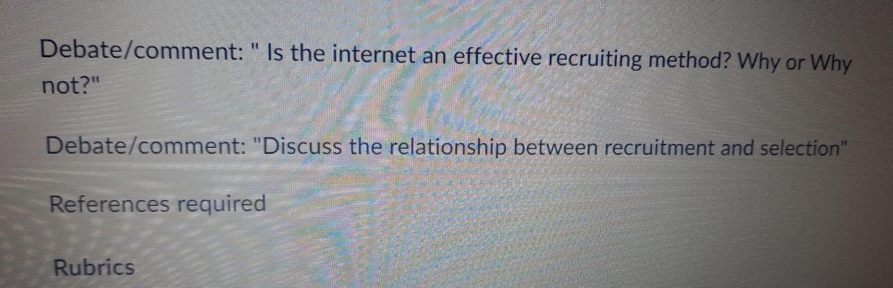 Is the internet effective recruiting method?Why