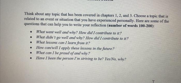 ch1: about personality write about it Think about