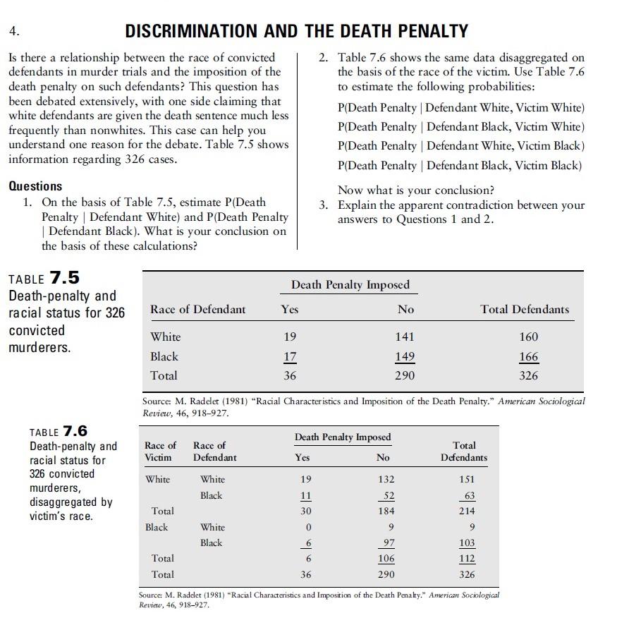 4. DISCRIMINATION AND THE DEATH PENALTY Is there