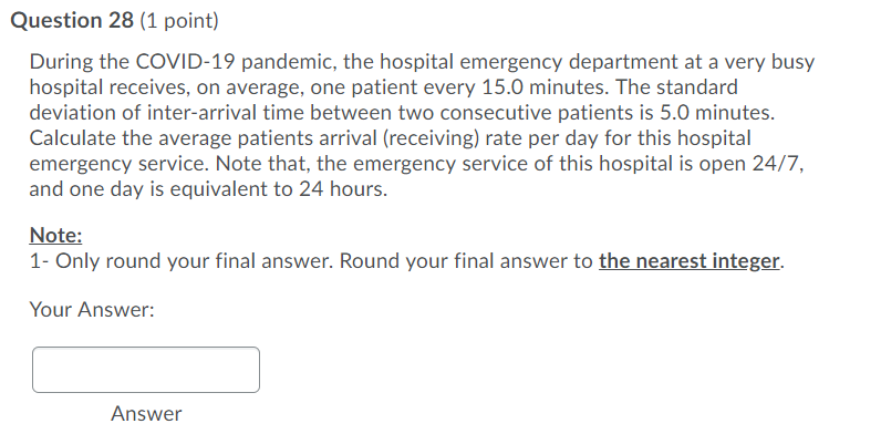 Question 28 (1 point) During the COVID-19