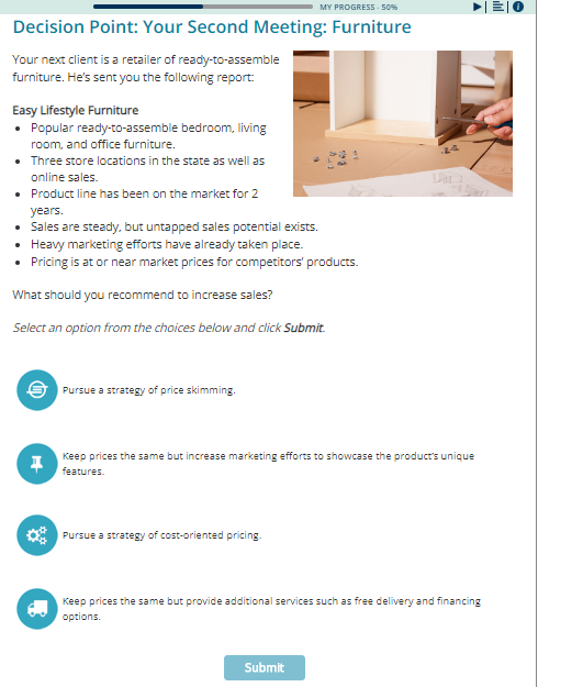 EO MY PROGRESS-50% Decision Point: Your Second