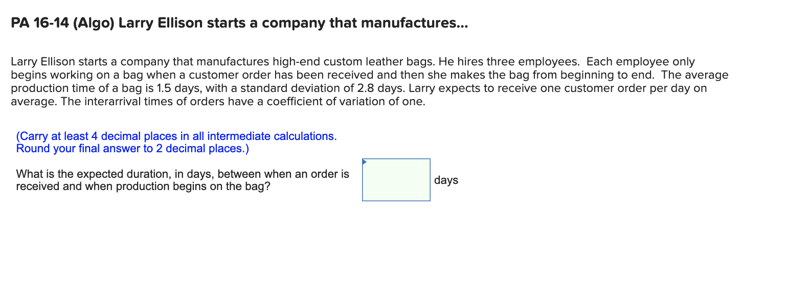 PA 16-14 (Algo) Larry Ellison starts a company