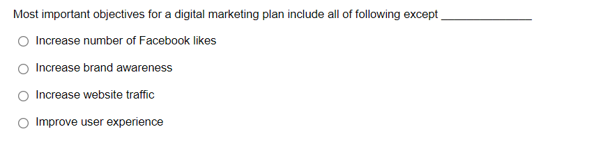 *5 Most important objectives.... except__ *6