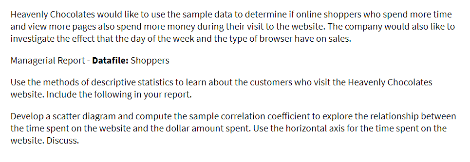 Heavenly Chocolates would like to use the sample