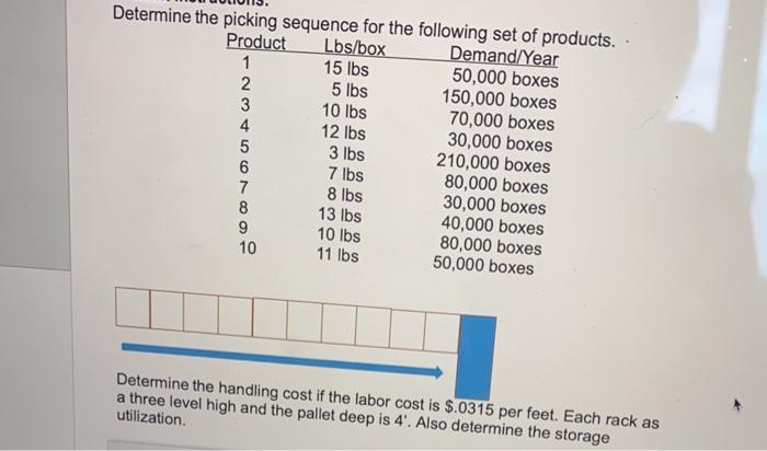 Student Instructions: 1. Determine the aisle