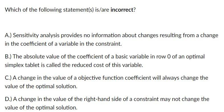 Which of the following statement(s) is/are