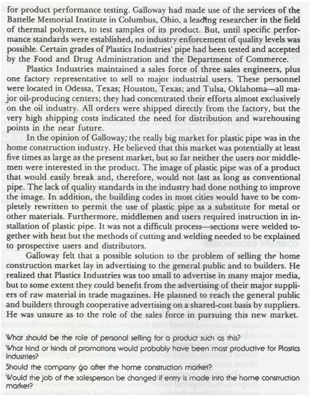 answer 1 2 4 Plastics Industries, Inc.