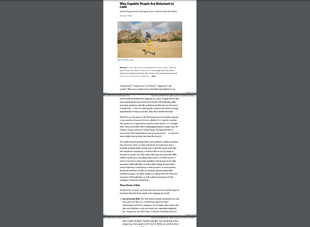 After reading the attached article, your job is