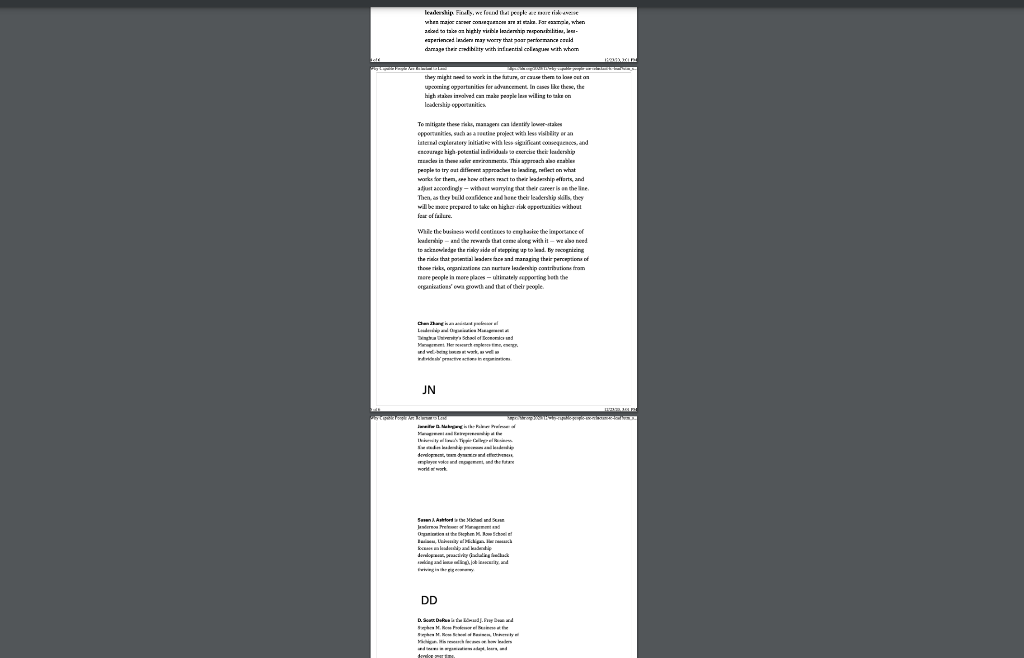 After reading the attached article, your job is