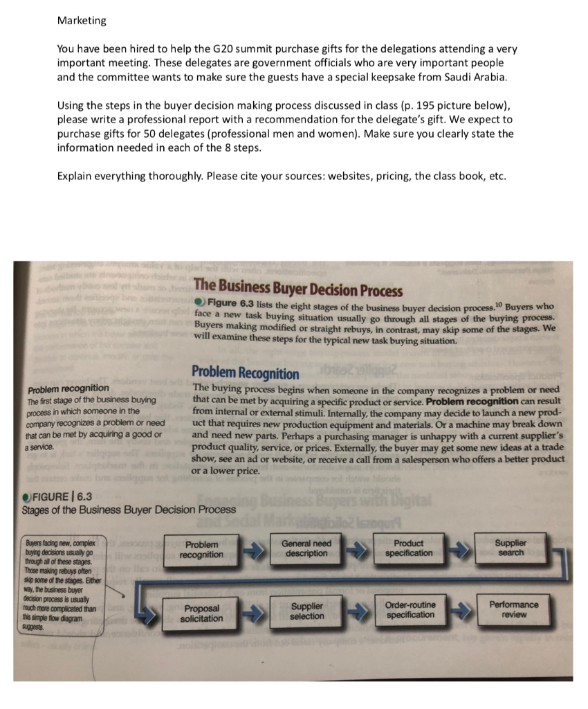 Marketing You have been hired to help the G20