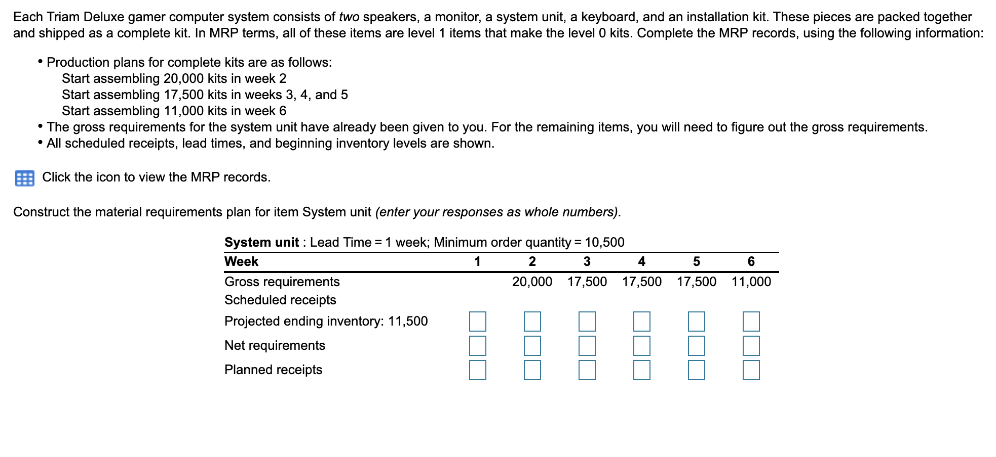 Each Triam Deluxe gamer computer system consists