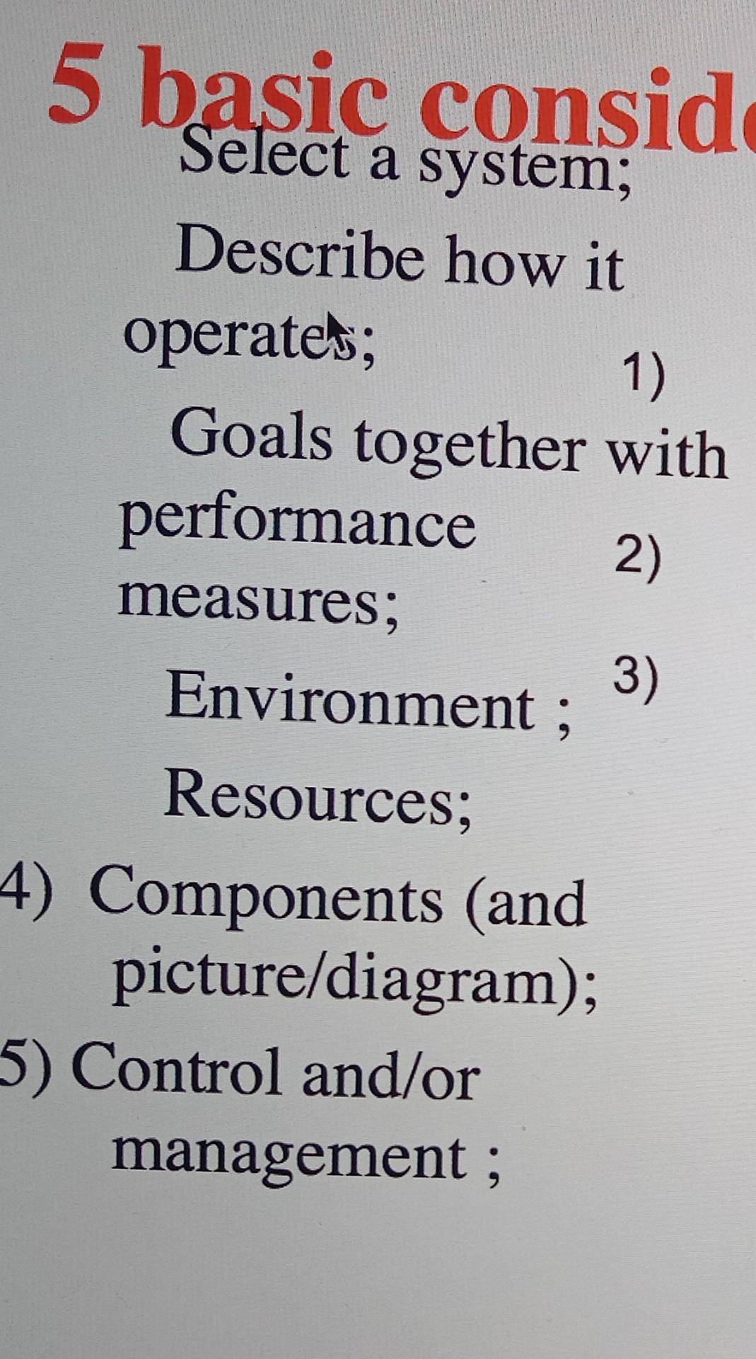 You need to choose specific system and analyze