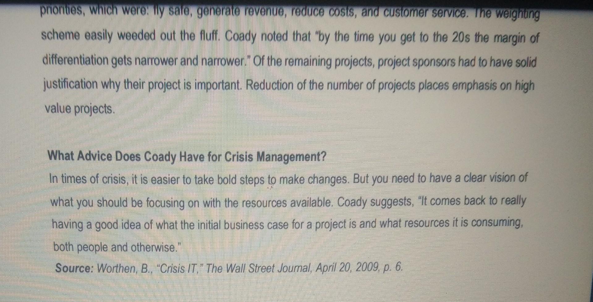 CRISIS IT In May 2007, Frontier Airlines Holdings