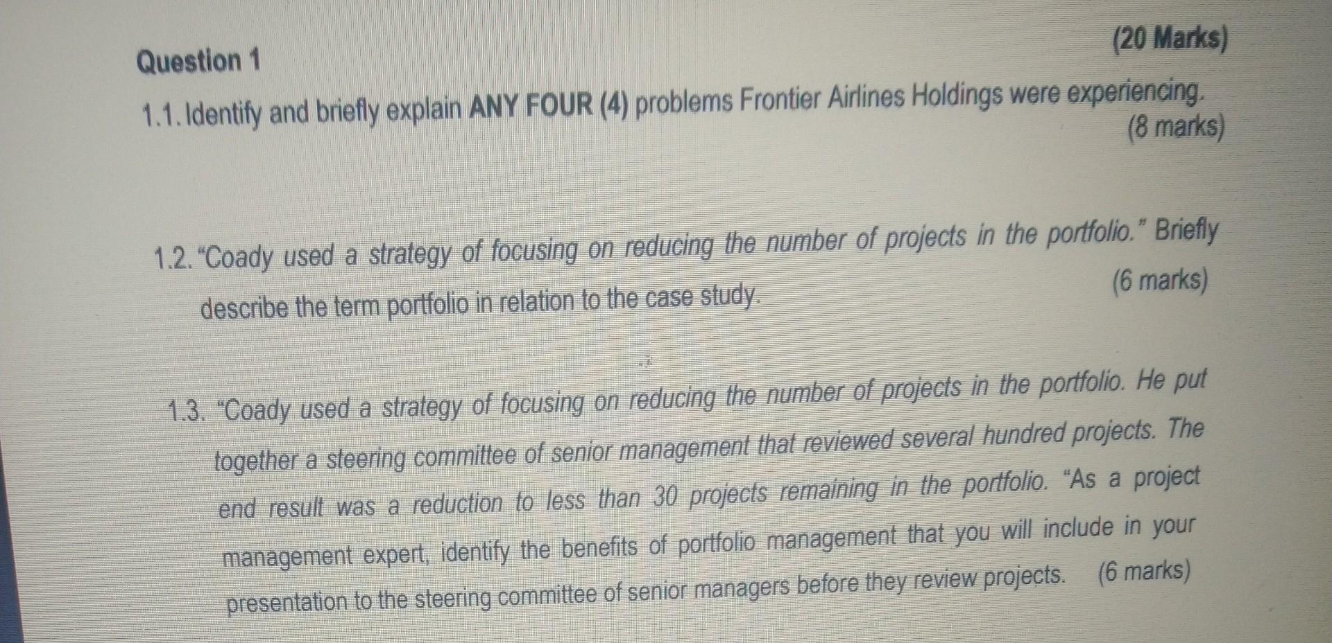 CRISIS IT In May 2007, Frontier Airlines Holdings