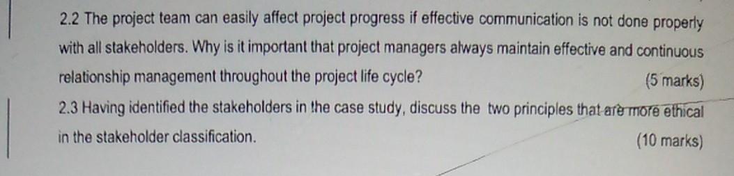 2.2 The project team can easily affect project