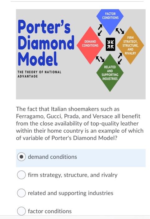 please answer this question FACTOR CONDITIONS