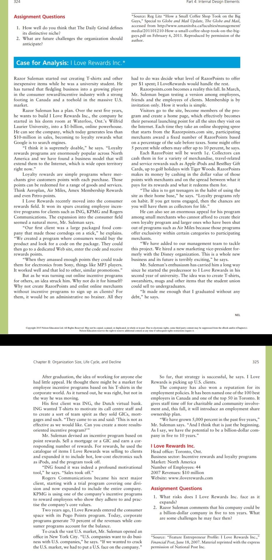 Case for Analysis: I Love Rewards Inc. them, it